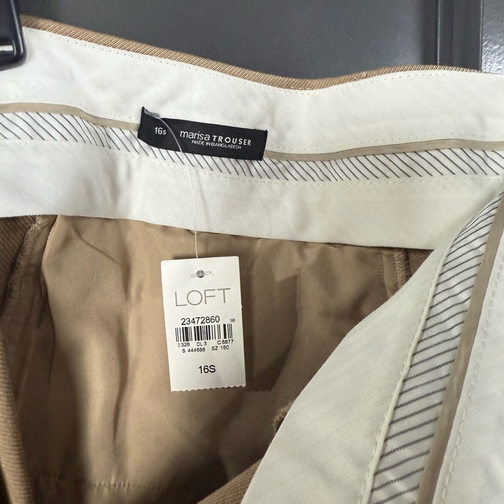 LOFT Tailored Tan Trousers Women’s 16S Office NWT! - Picture 6 of 10
